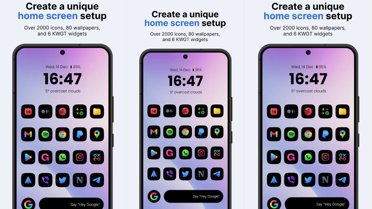 Ares Black: Dark Icon Pack screenshot 1