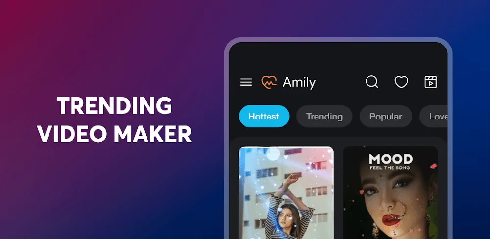 Amily: Status Video Maker screenshot 1
