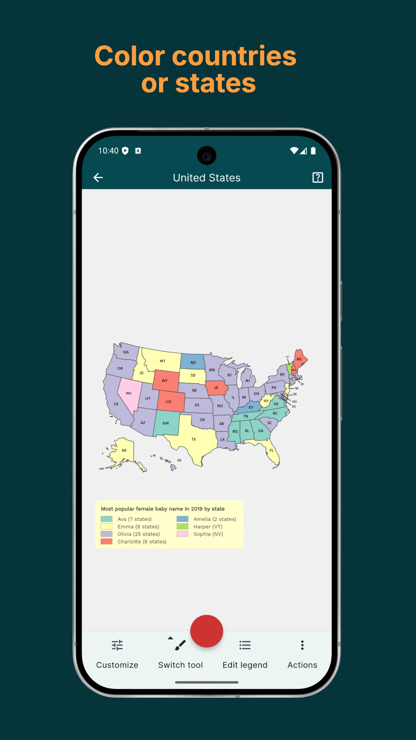 MapChart screenshot 2