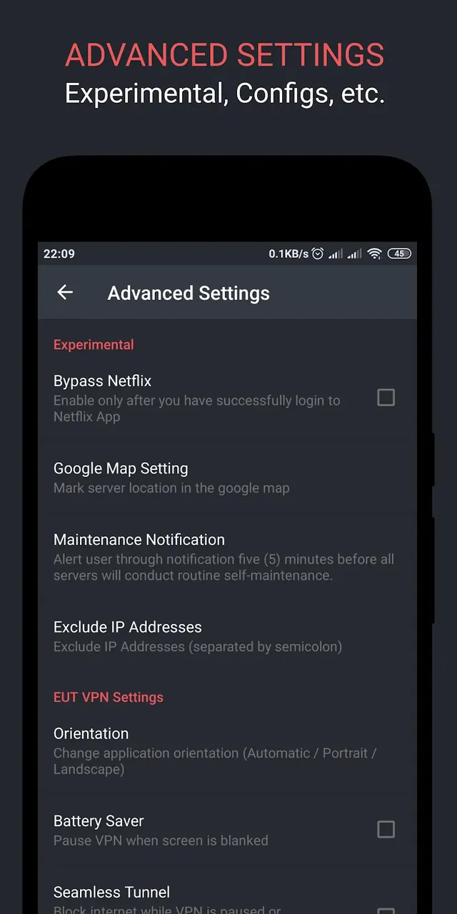EUT VPN screenshot 5