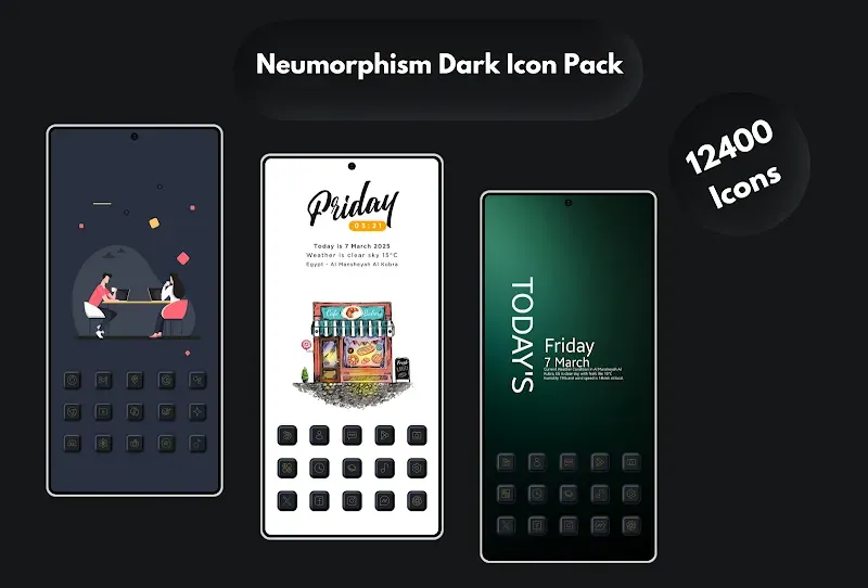 Screenshot 2: [Image of Neumorphism Icon Pack]