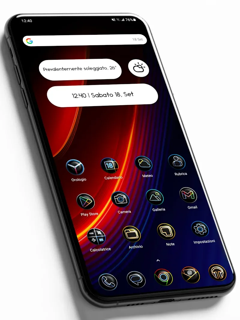 Pixly Dark 3D - Icon Pack screenshot 2