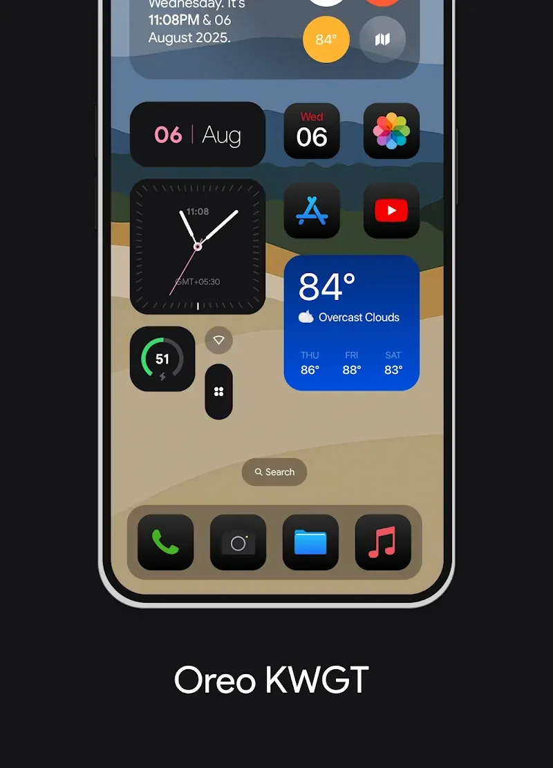 Oreo KWGT screenshot 2