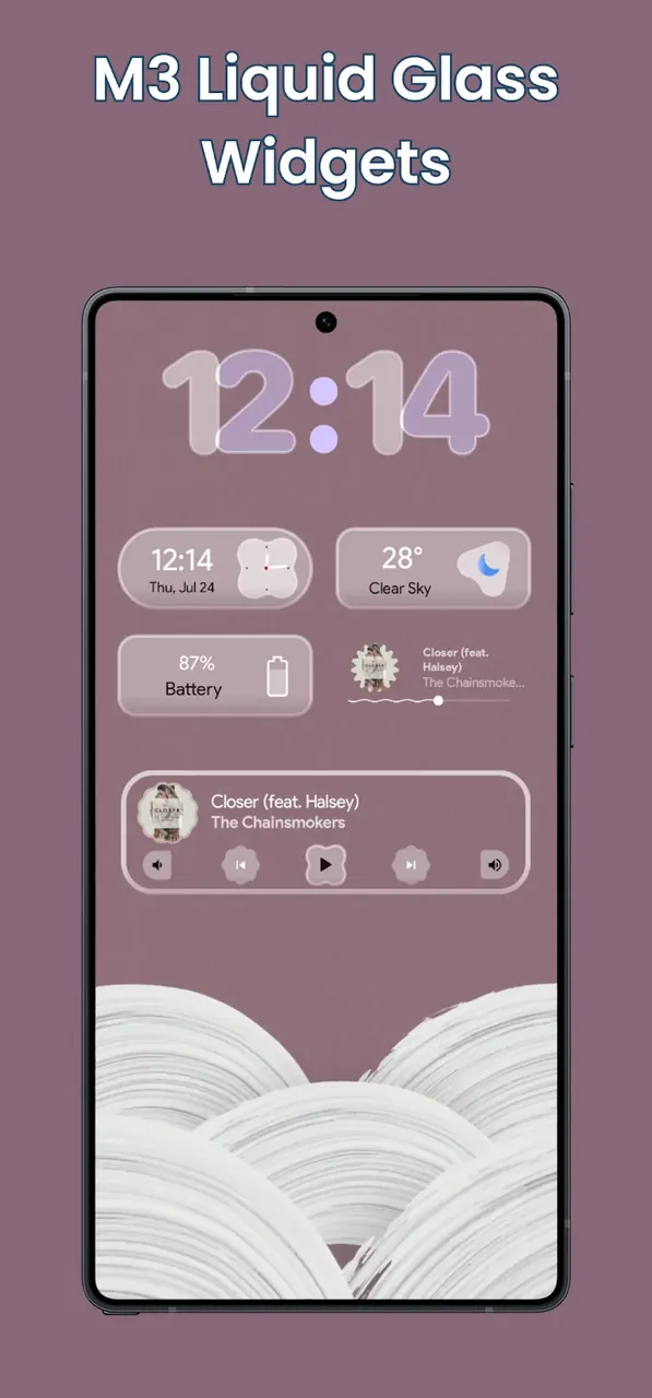 Material Glass Widgets screenshot 6