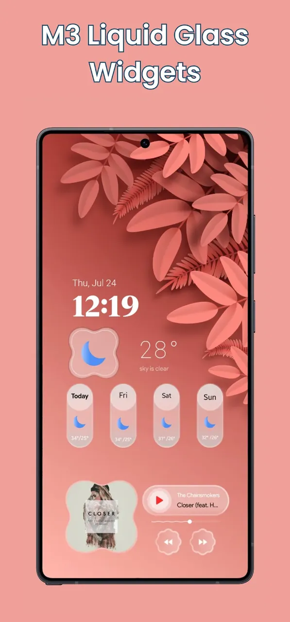 Material Glass Widgets screenshot 5
