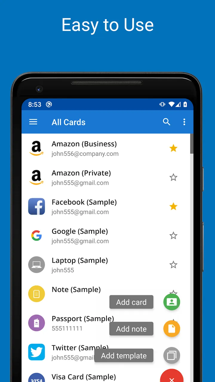 Password Manager SafeInCloud screenshot 4