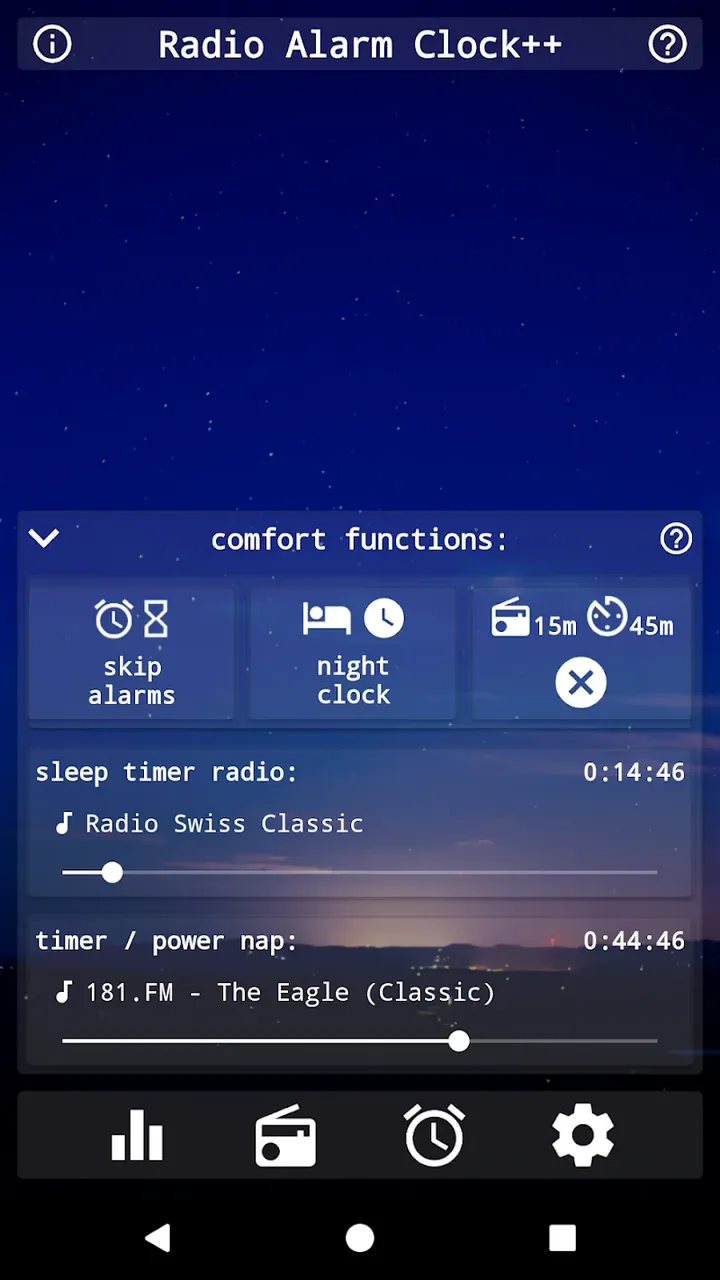 Radio Alarm Clock + screenshot 2