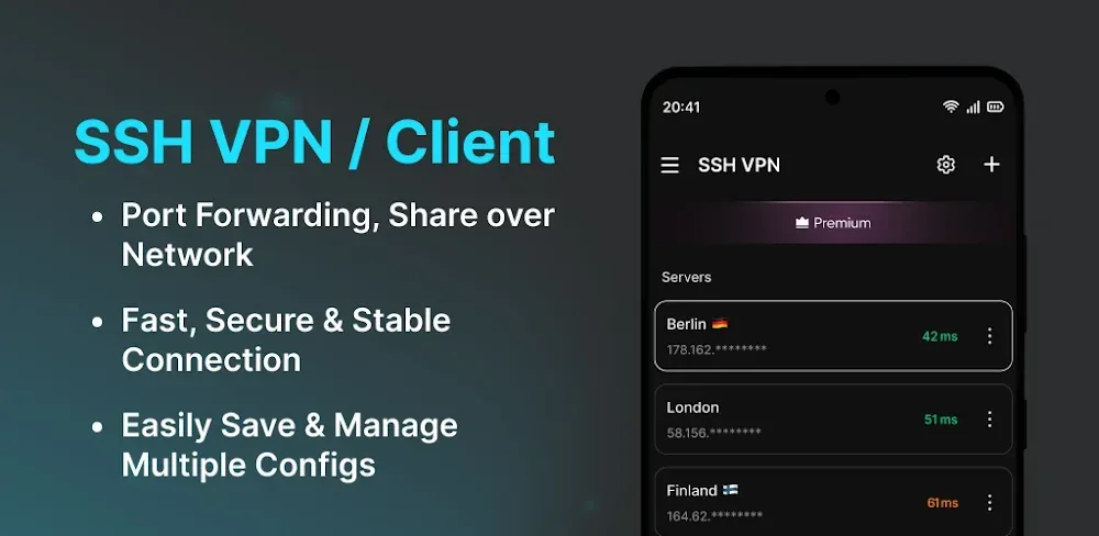 SSH VPN - Client for SSH screenshot 1