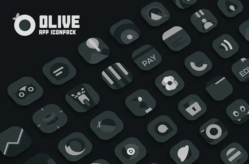 Olive Icon pack screenshot 2