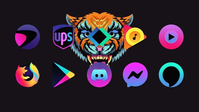 ATOMIC - Dark Retro Icon Pack screenshot 2