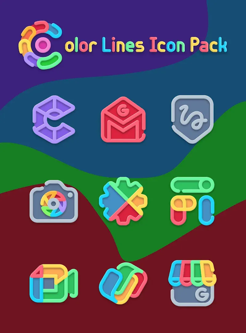 Color Line - Vibrant Icon Pack screenshot 3