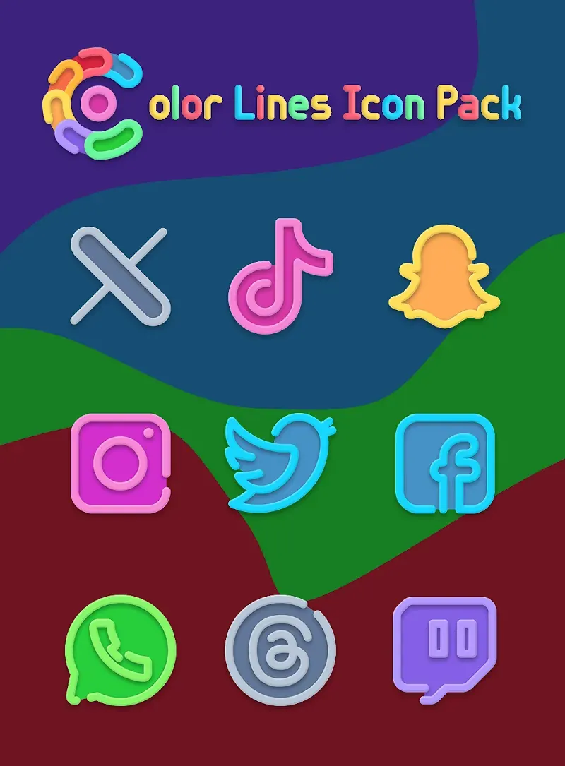 Color Line - Vibrant Icon Pack screenshot 4