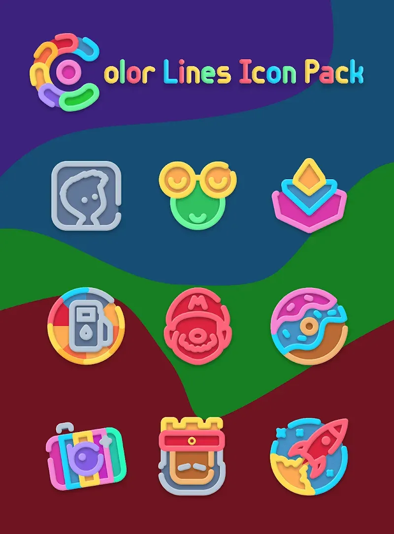 Color Line - Vibrant Icon Pack screenshot 5