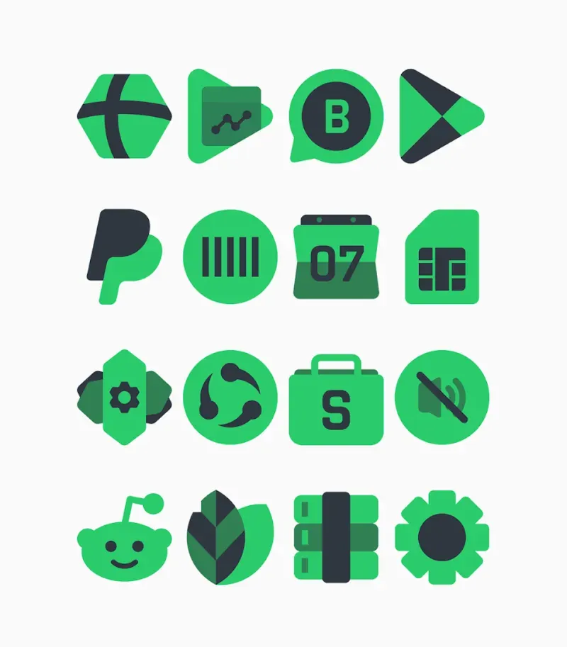 Warak Green - Icon Pack screenshot 5