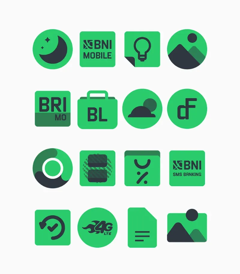 Warak Green - Icon Pack screenshot 2