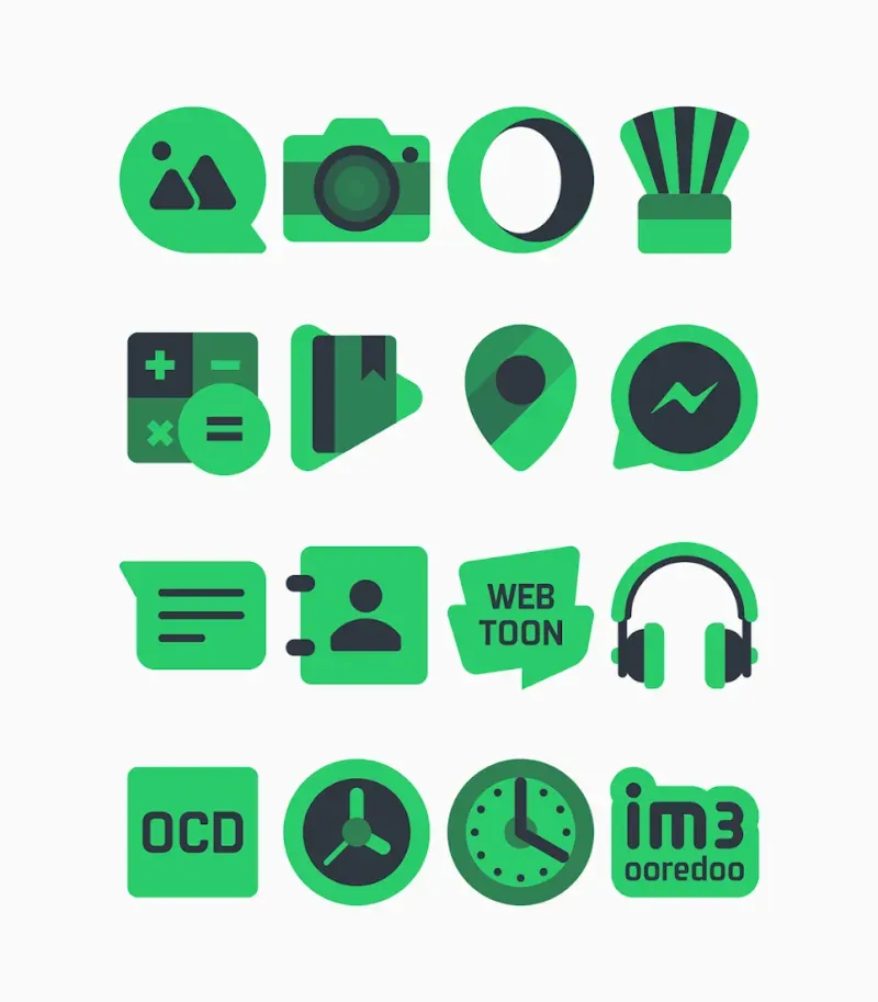Warak Green - Icon Pack screenshot 4