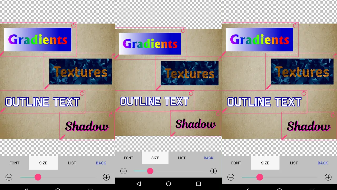 Text on the picture preview 1