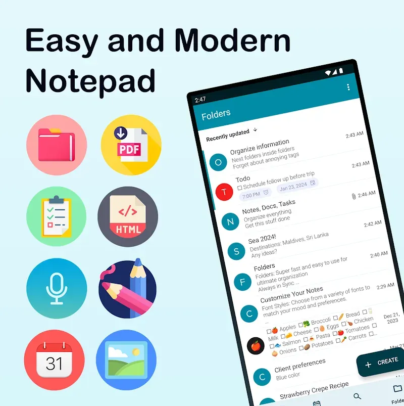 Teka Notes - Notepad screenshot 2