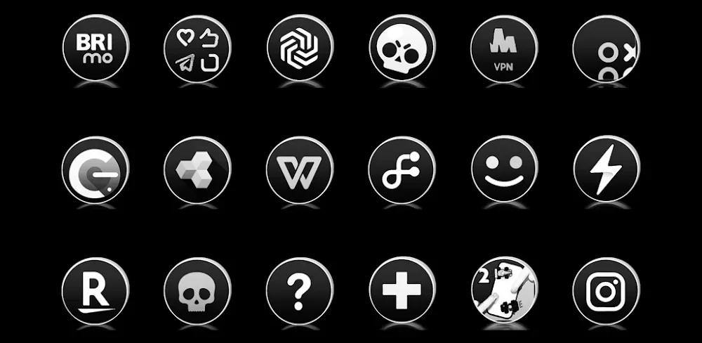 Dark Rounds icon pack screenshot 1