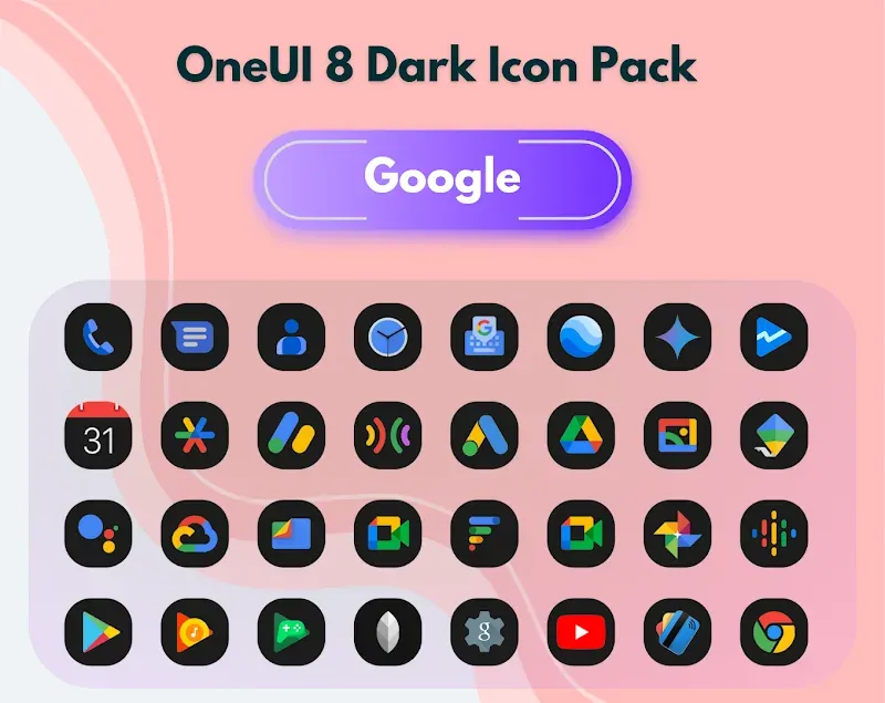 OneUI 8 Dark Icon Pack screenshot 3