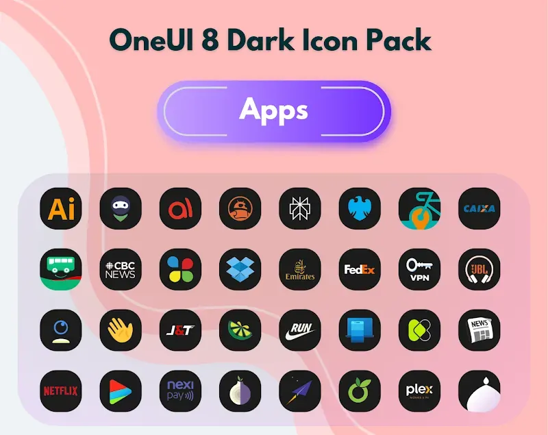 OneUI 8 Dark Icon Pack screenshot 5