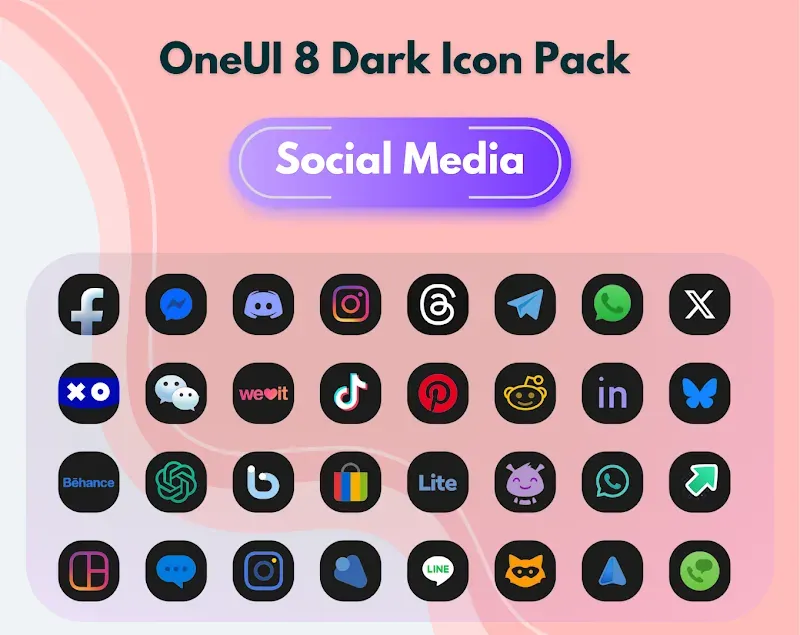 OneUI 8 Dark Icon Pack screenshot 4
