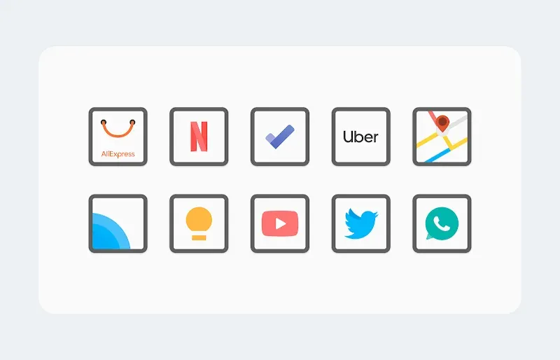 White Sweet Edge - Icon Pack screenshot 2