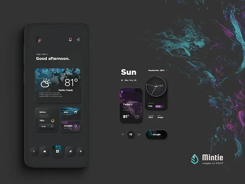 Mintie for KWGT screenshot 4