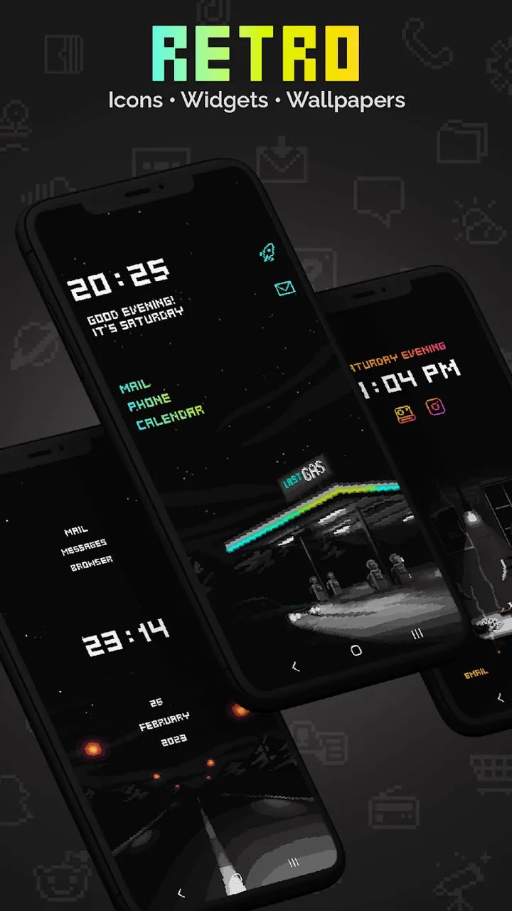 Retro Mode - Icon Pack (Neon) screenshot 3