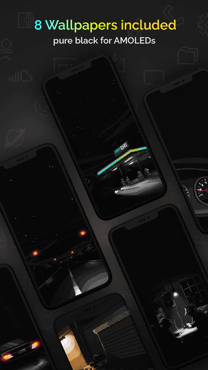 Retro Mode - Icon Pack (Neon) screenshot 6