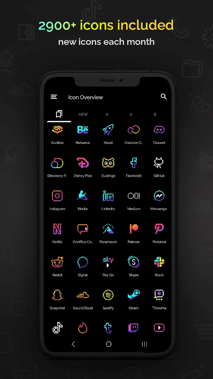 Retro Mode - Icon Pack (Neon) screenshot 2