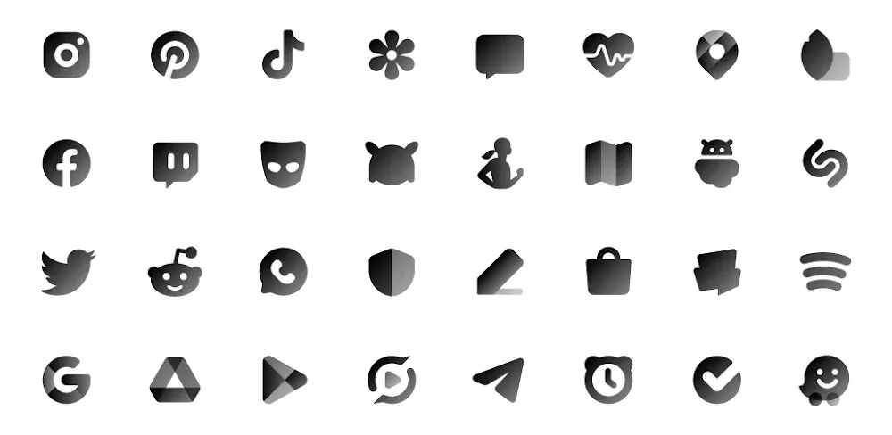 CHIC DARK Icon Pack screenshot 1