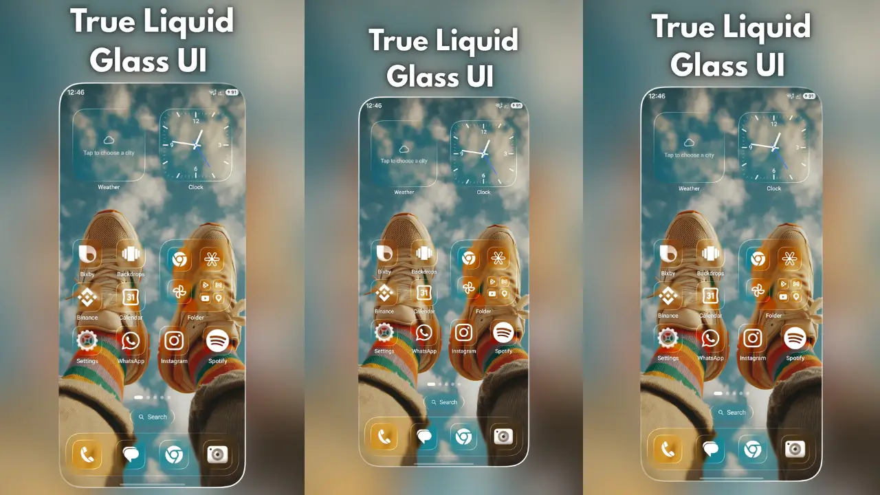 Liquid Launcher: Glass UI screenshot 1