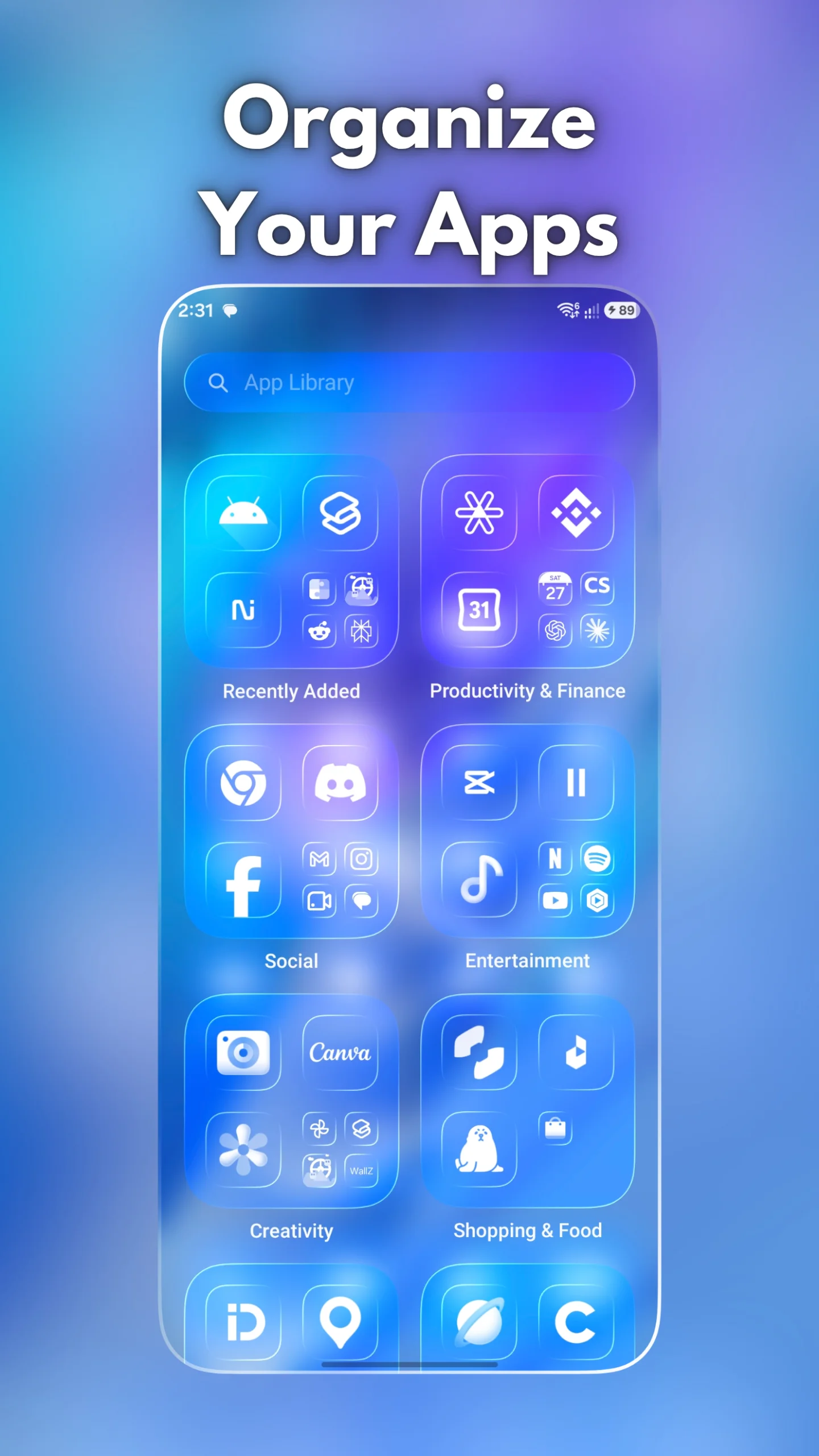 Liquid Launcher: Glass UI screenshot 3