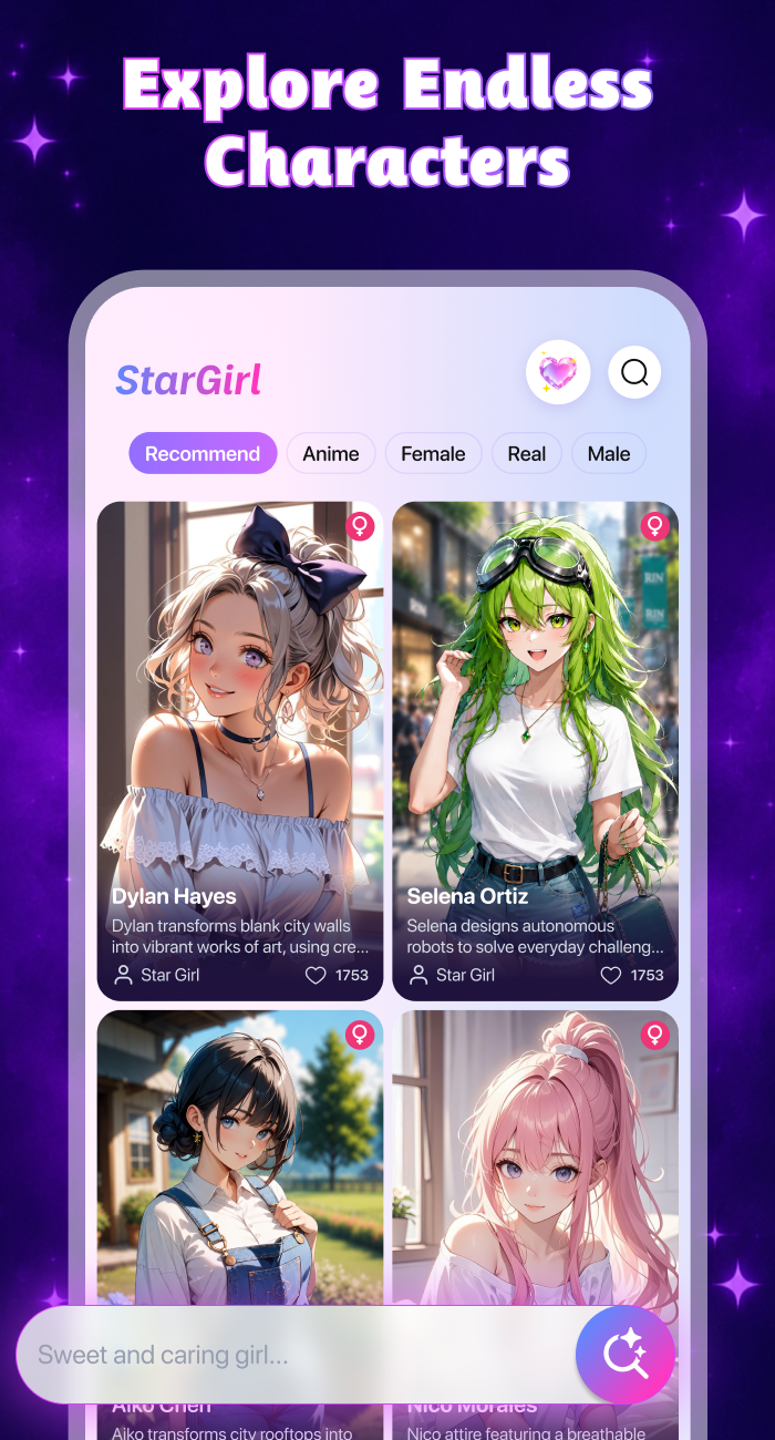 Star Girl & Cosmic Chat screenshot 3