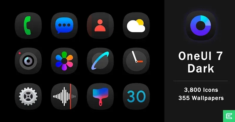 OnePro Dark - Icon Pack screenshot 2