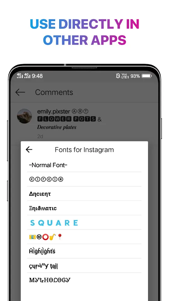 Fonts for Instagram screenshot 4