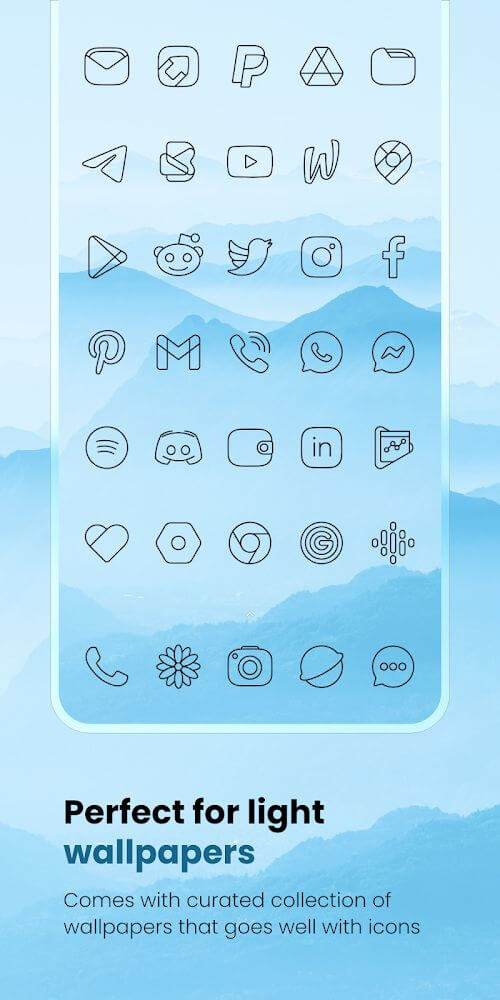 Vera Outline Black: Icon Pack screenshot 3
