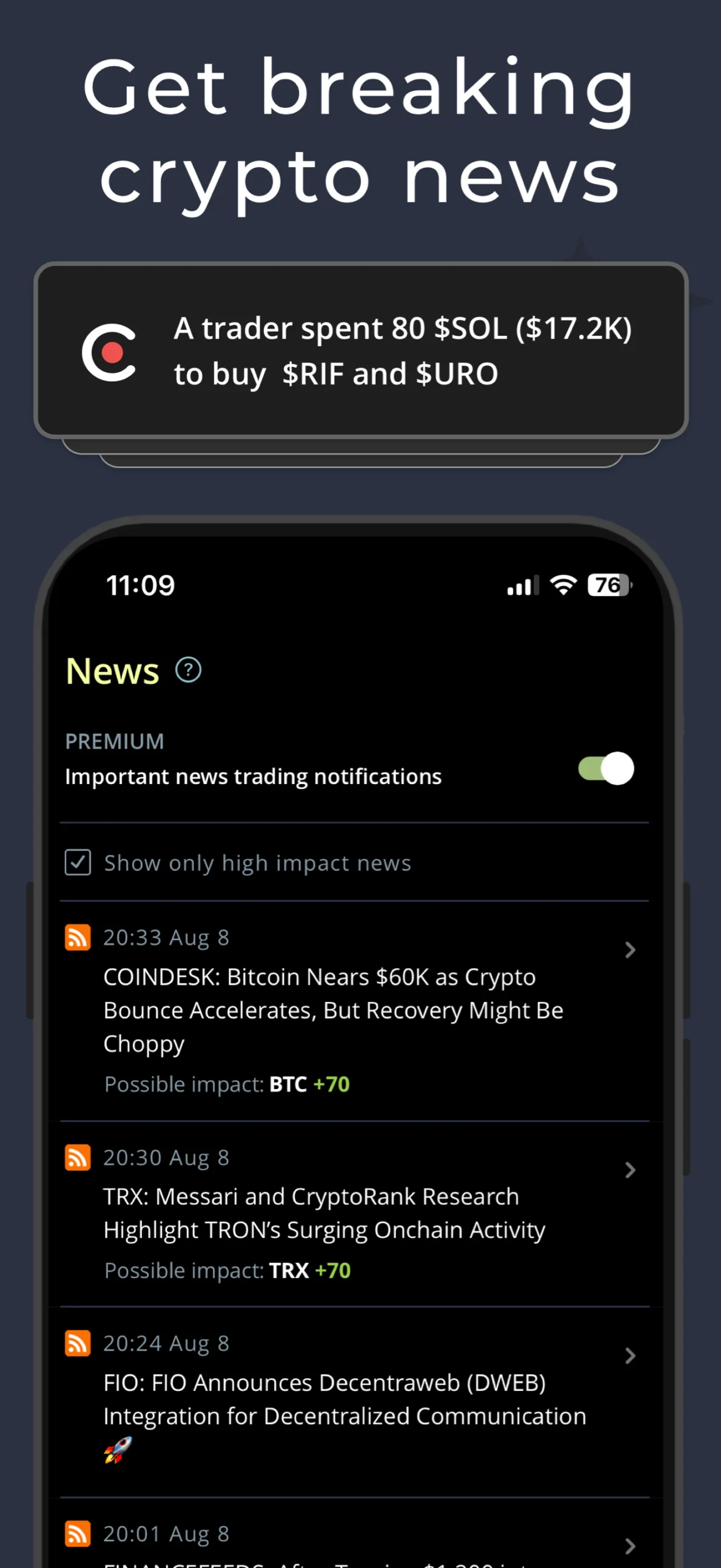 Coin Push: Crypto Alerts screenshot 5