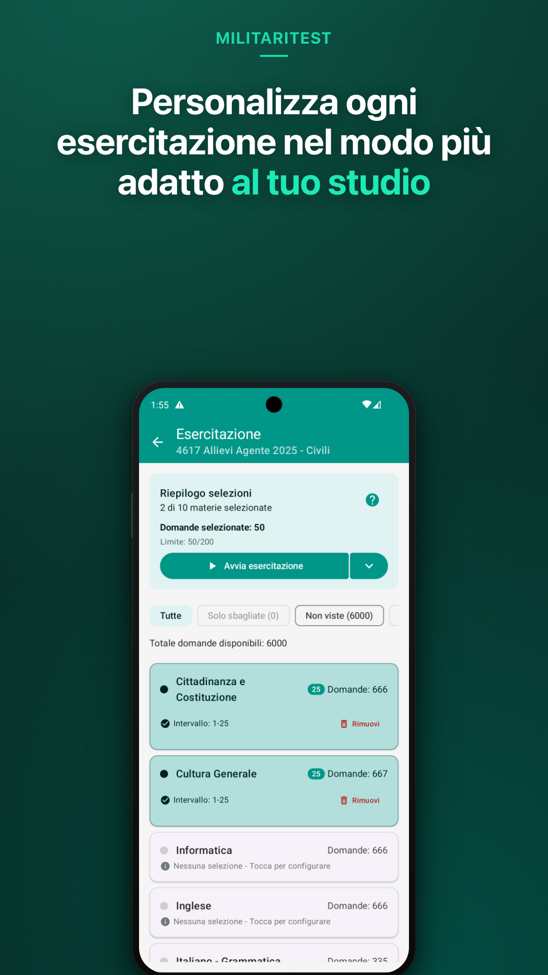 MilitariTest - Simulatore quiz screenshot 2