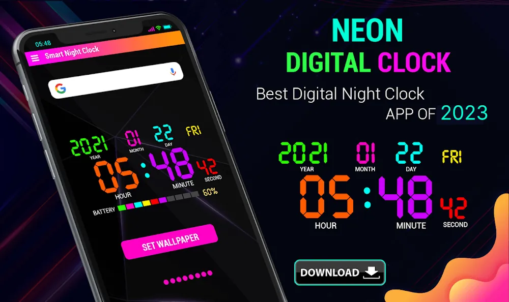 Neon Night Clock screenshot 7