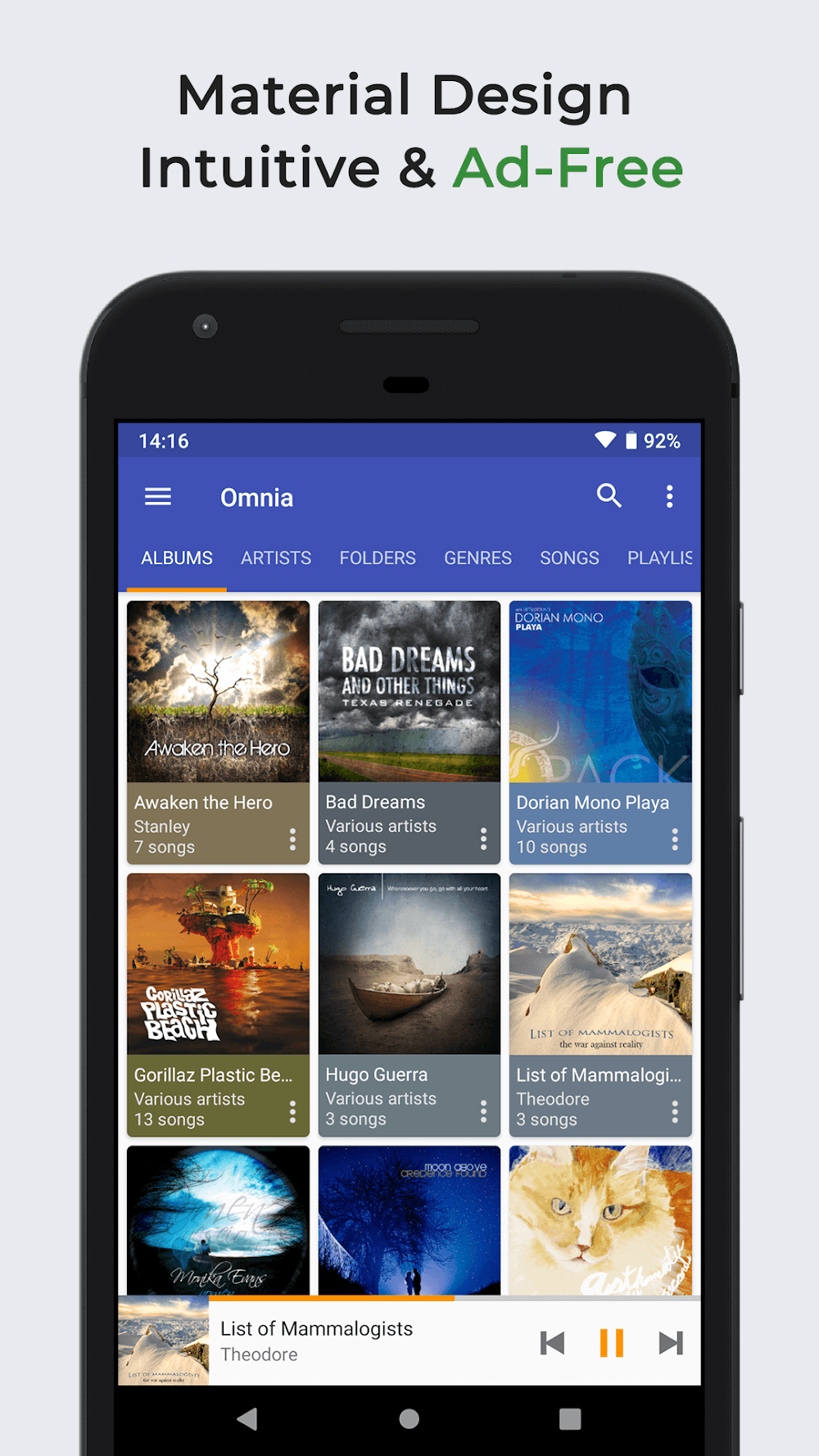 Omnia Music Player screenshot 2