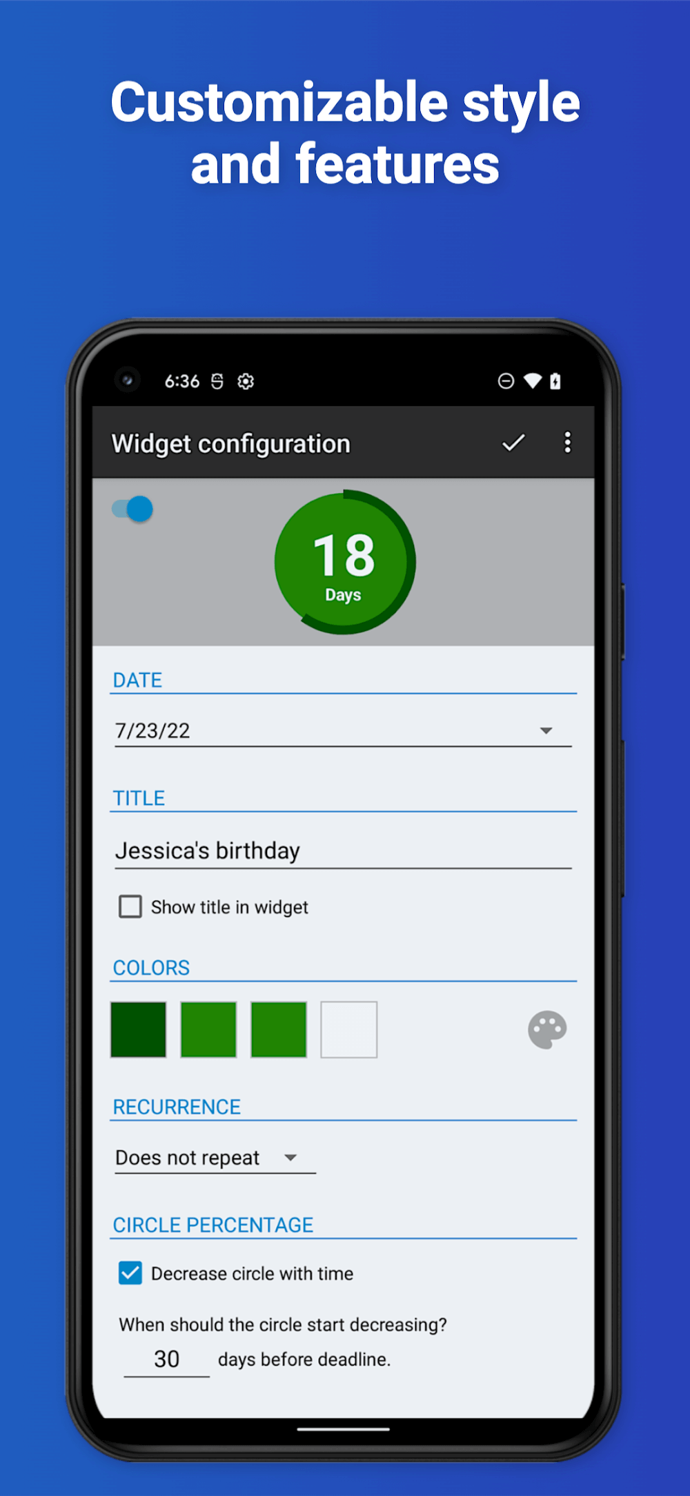 Countdown Widget screenshot 5