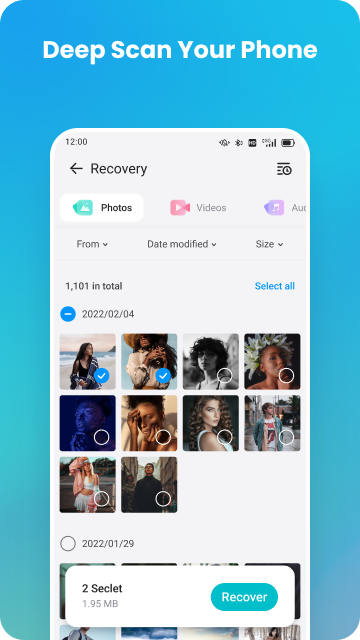 Comprehensive Data Recovery: This application provides a simple solution for recovering lost photos and other important data.