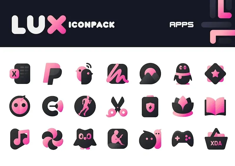 Pink IconPack : LuX screenshot 4