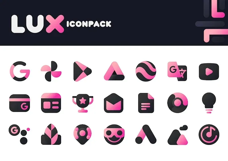 Pink IconPack : LuX screenshot 6
