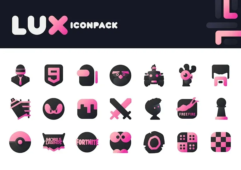 Pink IconPack : LuX screenshot 5