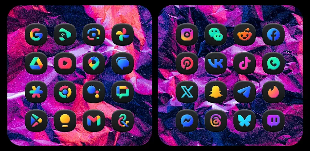 One UI 3D Dark Icon Pack screenshot 1