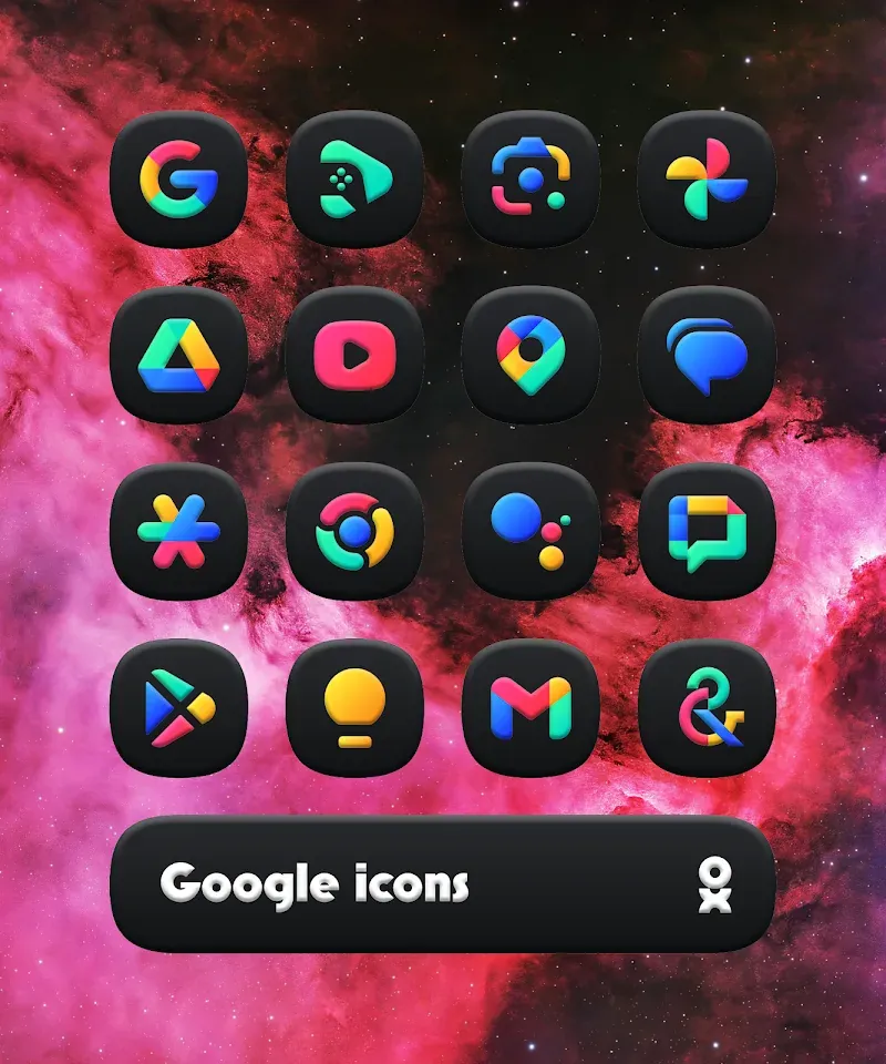 One UI 3D Dark Icon Pack screenshot 2