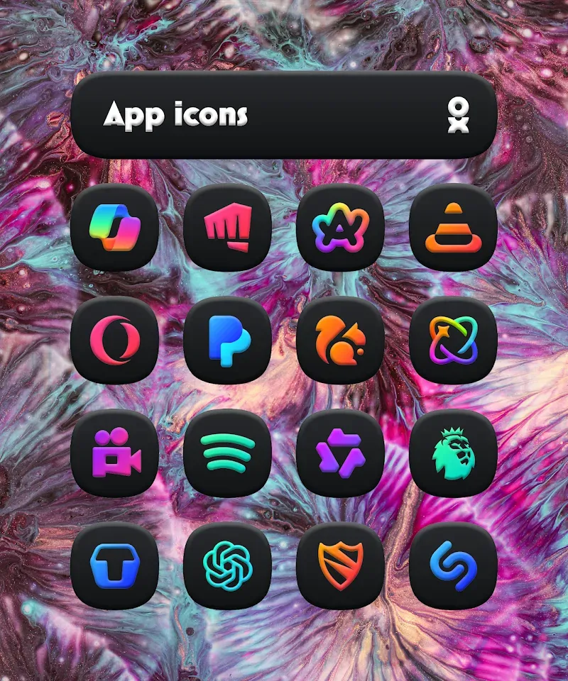 One UI 3D Dark Icon Pack screenshot 5